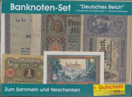 German Empire 4 Different Geldscheine + 1 Historic Securities - Other & Unclassified