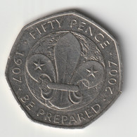 GREAT BRITAIN 2007: 50 Pence, Scouting Movement, KM 1073 - 50 Pence