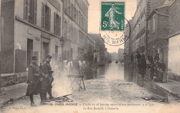 FRANCE - 75 - PARIS INONDE - Cliché Du 28 01 1910 - La Rue Rouelle à Grenelle -  Carte Postale Ancienne - Inondations De 1910