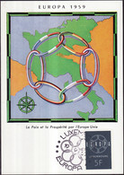 Luxembourg - Luxemburg CM 1959 Y&T N°568 - Michel N°MK610 - 5f EUROPA - Maximum Cards