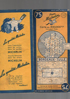 Carte MICHELIN   N°75   1951 Bordeaux-Tulle   (M5199) - Cartes Routières