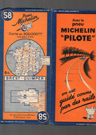 Carte MICHELIN   N°58..révisée En 1938 ...Brest-Quimper   (M5204) - Cartes Routières