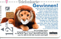 Lion Peluche Voiture Modéle Réduit Jeu Spiel Télécarte Allemagne Phonecard Telefonkarte (S 873) - R-Series: Regionale Schalterserie