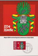 1981 Liechtenstein MC 22, Mi:LI 767, Yt:LI 708, Zum:LI 705, Landammänner - Wappen, Kaspar Kindle - Enveloppes