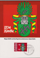 1981 Liechtenstein MC 22, Mi:LI 767, Yt:LI 708, Zum:LI 705, Landammänner - Wappen, Kaspar Kindle - Briefe U. Dokumente