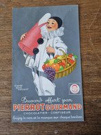 PUBLICITE CARTON PIERROT GOURMAND - Targhe Di Cartone