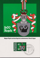 1981 Liechtenstein MC 22, Mi:LI 768, Yt:LI 709, Zum:LI 706, Landammänner - Wappen, Hans Adam Negele - Covers