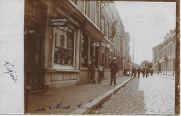 BELGIQUE -  SERAING -  1908 -  RUE COLLARD TROUILLET -  CHARCUTERIE J. MARQUET -  CAFE J. DELABYE - Seraing