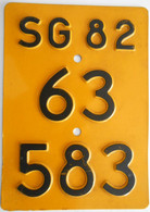 Velonummer Mofanummer St. Gallen SG 82, (63583) - Number Plates