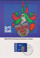 1981 Liechtenstein MC 22, Mi:LI 769, Yt:LI 710, Zum:LI 707, Landammänner - Wappen, Peter Matt - Sobres