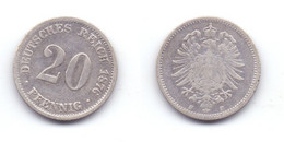 Germany 20 Pfennig 1876 F - 20 Pfennig