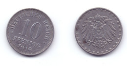 Germany 10 Pfennig 1916 A WWI Issue - 25 Pfennig