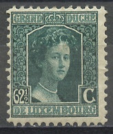 Luxembourg - Luxemburg 1914-20 Y&T N°105 - Michel N°102 * - 62,5c Grande Duchesse Marie Adélaïde - 1914-24 Marie-Adelaide