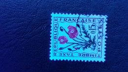 VARIETES FRANCE TAXE1964 N° 97  OBLITERE  LAMPE U.V. / NUANCE ROUGE  / SCANNE 3 PAS A VENDRE - Used Stamps