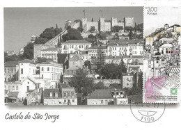 CARTE MAXIMUM - CARTOLINA MAXIMA - MAXIMUM KARTE - MAXIMUM CARD - PORTUGAL - CHÂTEAU DE S. JORGE - LISBONNE - Châteaux