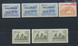 Schweden 418A,Dl,Dr,419A,Dl,Dr, 420A (kompl.Ausg.) Postfrisch 1956 Schwedische Bahn (9949291 - Unused Stamps