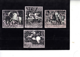 SAN MARINO  1968 - Sassone 766/9 -  Arte - Pittura - Paolo Uccello - Used Stamps