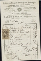 Fr. Joseph Sardo. Articles De Ménage, Chauffage, Lampisterie à Nice. Facture Du 3 Septembre 1887. B/TB. - Droguerie & Parfumerie