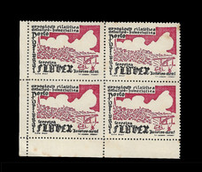 PORTUGAL STAMP - VINHETA EXP. FILATELICA ARTISTICO - HUMORISTICA PORTO - BLOCK OF 4 (CX#B1-26) - Unused Stamps