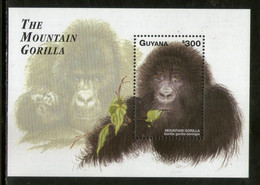 Guyana 1998 Mountain Gorilla Monkey Wildlife Animals Sc 3333 M/s MNH # 12958 - Gorilla