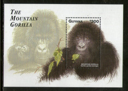 Guyana 1998 Mountain Gorilla Monkey Wildlife Animals Sc 3333 M/s MNH # 12958 - Gorilas