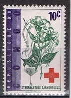 FLO 293 - CONGO N° 495 Neuf** Croix-Rouge Fleurs - Nuevos