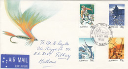 AUSTRALIA FDC 692-695,fishes - Lettres & Documents
