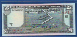 EL SALVADOR  - P.142 – 25 Colones 1996 UNC, Series MD 3471216 - El Salvador