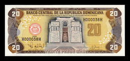 República Dominicana 20 Pesos Oro 1998 Pick 154b Low Serial Sc Unc - Dominicana