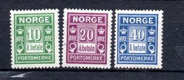 Norwegen 1921/23 Portomarken 8/10 Ziffern Postfrisch - Ongebruikt