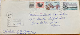 CANADA 1988, COVER USED TO USA, HIGH VALUE 1 & 2 $ GLACIER & BANFF, IRON KETTLE, SKATES,  TORONTO CITY CANCEL, ATTENTION - Storia Postale