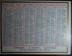 Petit Calendrier De Poche 1924 Librairie Papeterie Rue De La République Rouen Seine Maritime - Petit Format : 1921-40