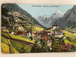 CPA - SUISSE - GOTTHARDBAHN WASSEN UND WINDGÄLLE - Wassen