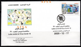 Tunisia 2020-The Fight Against The Covid-19 Virus (FDC) // Tunisie 2020-La Lutte Contre Le COVID19 (Env.1er Jour) - Pharmacy