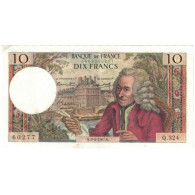 France, 10 Francs, Voltaire, 1967, Q.324, SUP, Fayette:62.26, KM:147b - 10 F 1963-1973 ''Voltaire''