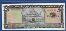 EL SALVADOR  - P.116a – 2 Colones 24/10/1972 XF/AUNC, Series AD 2038859 - Salvador