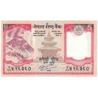 Billet, Népal, 5 Rupees, Undated (2008), KM:60, NEUF - Népal