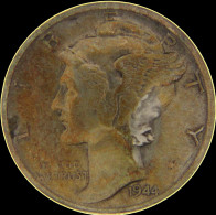 LaZooRo: United States 10 Cents 1 Dime 1944 XF - Silver - 1916-1945: Mercury