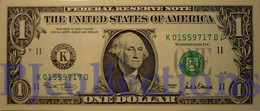 UNITED STATES OF AMERICA 1 DOLLAR 2001 PICK 509 PREFIX "K" UNC - Federal Reserve Notes (1928-...)