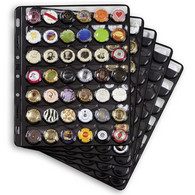 Plastic Sheets COMPART, For 42 Champagne Bottle Caps / Crown Caps, Black - Enveloppes Transparentes