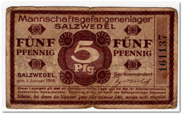 GERMANY,5 PFENNING,1916,WWI ,PRISIONER CAMP MONEY (2) - Eerste Wereldoorlog