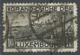 Luxembourg - Luxemburg 1923 Y&T N°141 - Michel N°143 (o) - 10f Vue De Luxembourg - 1921-27 Charlotte Voorzijde