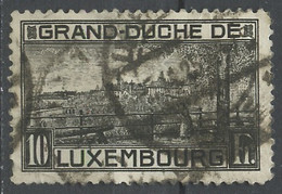 Luxembourg - Luxemburg 1923 Y&T N°141 - Michel N°143 (o) - 10f Vue De Luxembourg - 1921-27 Charlotte Frontansicht