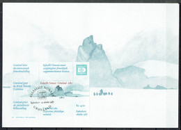 Greenland 1987. Int. Stampexhibition HAFNIA.  Bl.2. Card With Special Cancel. - Cartas Máxima