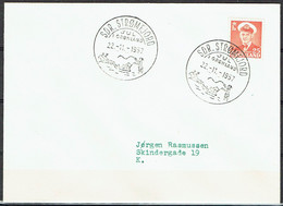 Greenland 1957. Letter Sent From Sdr. Strømfjord To Copenhagen. Special Cancel. - Brieven En Documenten
