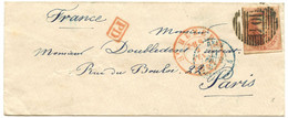 BELGIQUE -  MEDAILLON N°8 (LD) P104 ST HUBERT SUR LETTRE SANS CORRESPONDANCE POUR PARIS, 1857 - 1851-1857 Medaillons (6/8)