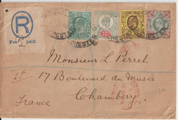 1903 - GB - SUPERBE ENVELOPPE RECOMMANDEE De MANCHESTER => CHAMBERY - Cartas & Documentos