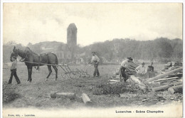 95   LUZARCHES   AGRICULTURE   SCENE  CHAMPETRE  ( Leger Pli En Bas A Droite ) - Luzarches