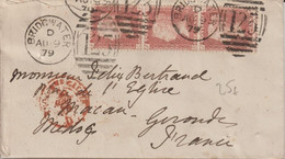 1879 - GB - PL 200 - ENVELOPPE De BRIDGWATER => MACAU (GIRONDE) - Brieven En Documenten