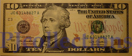 UNITED STATES OF AMERICA 10 DOLLARS 2009 PICK 532 PREFIX "C" UNC - Biljetten Van De  Federal Reserve (1928-...)